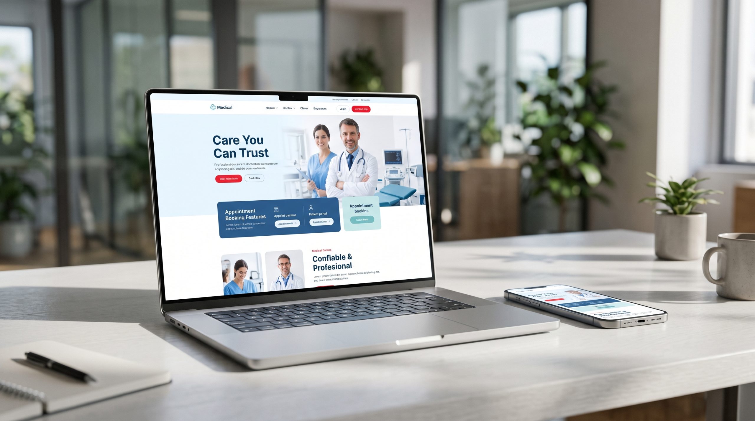 Mockup Landing Page Salud y Medicina