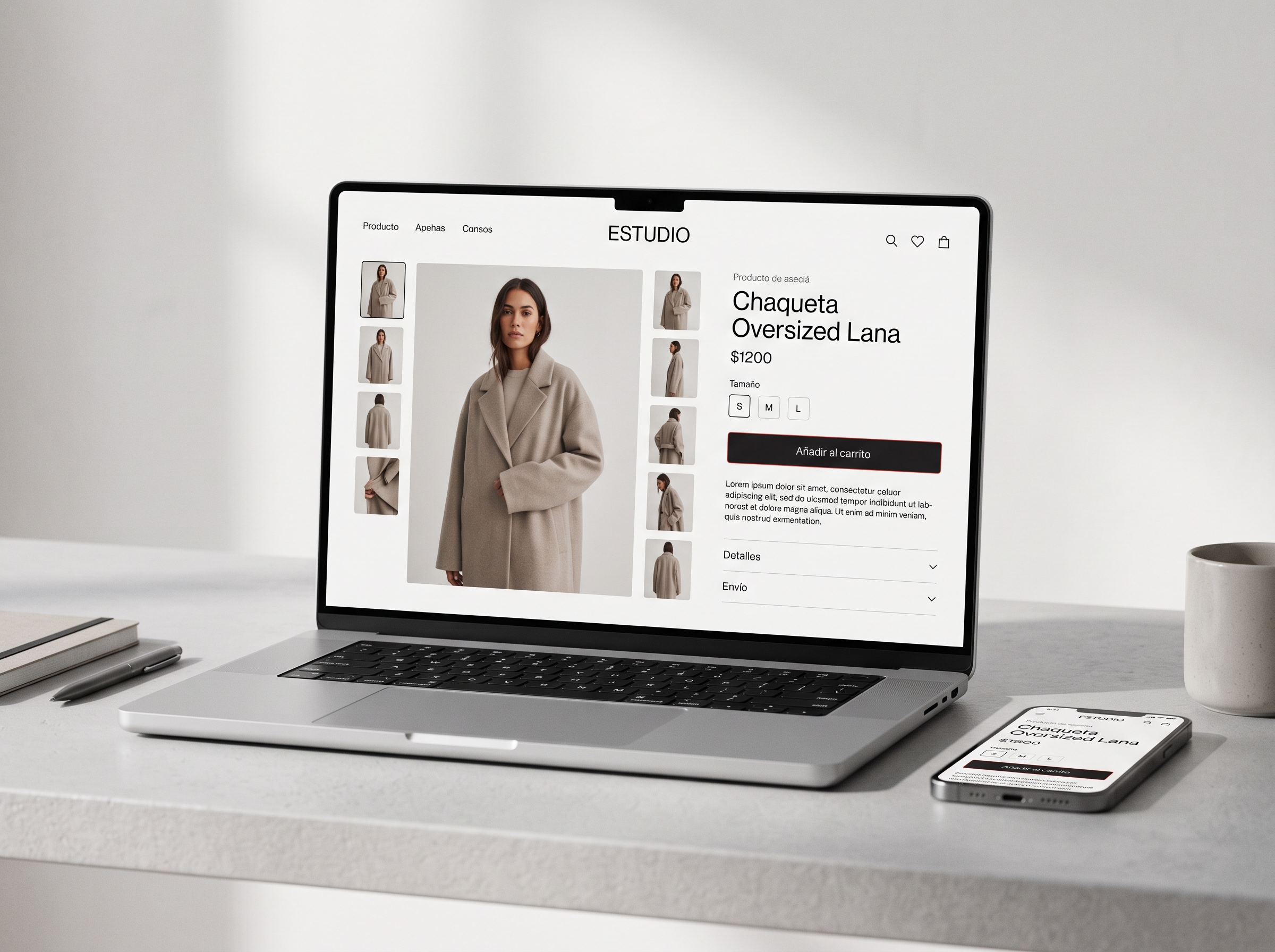 Interfaz de tienda virtual optimizada